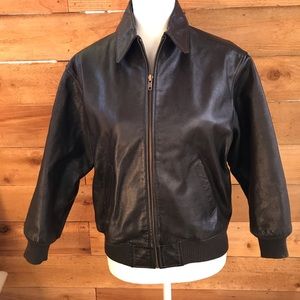 GAP Kids Leather Bomber Jacket